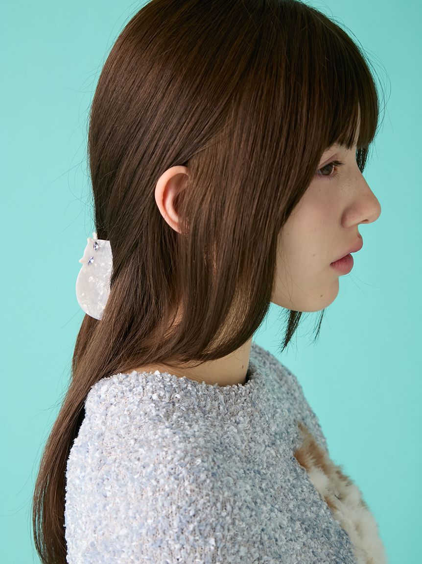 FURFUR「キャットモチーフビジューヘアクリップ」|ヘアバンド|