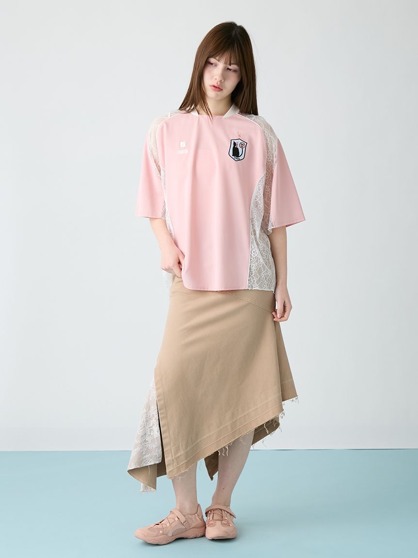 FURFUR「レースドッキングデニムスカート」|スカート|