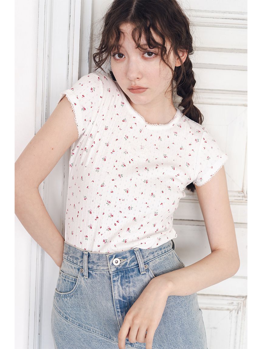 FURFUR「レースドッキングデニムスカート」|スカート|