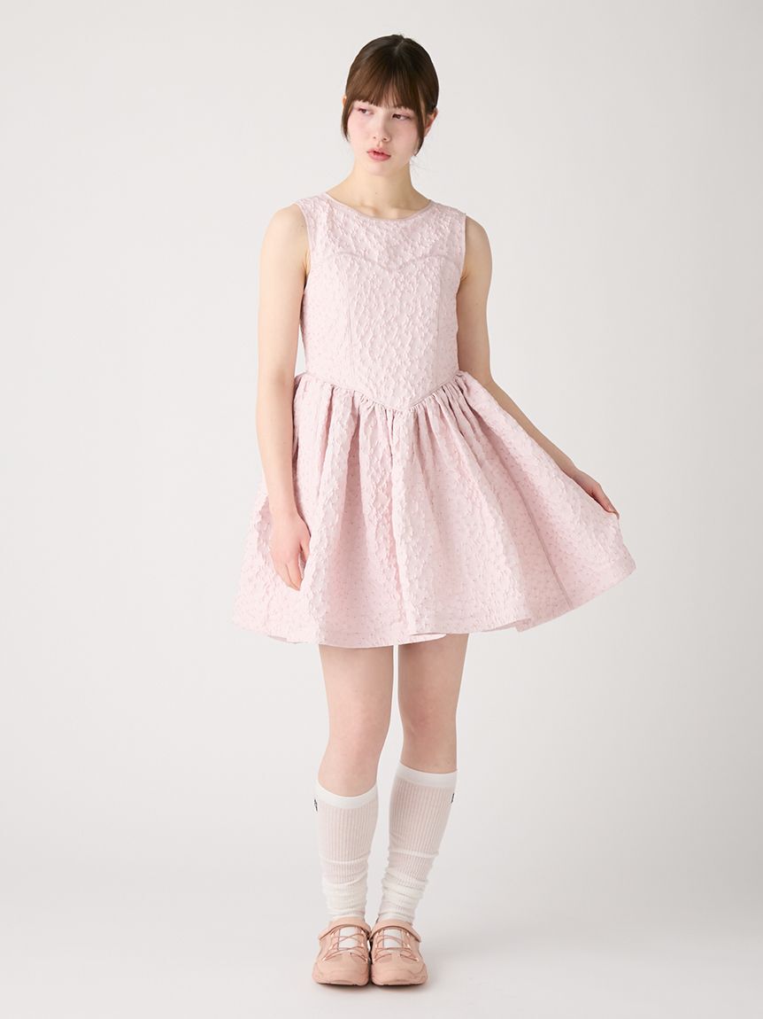 FURFUR「フラワージャガードミニドレス」|ドレス|