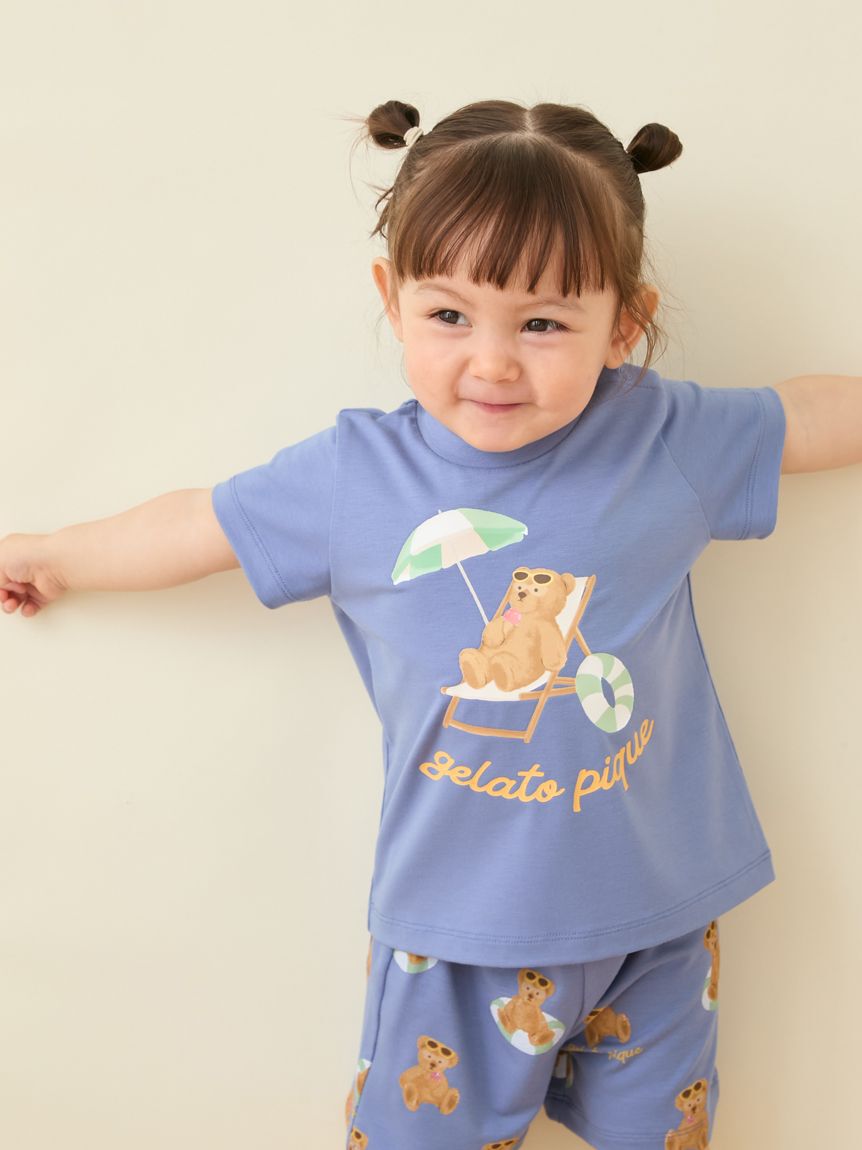 GELATO PIQUE KIDS & BABY「【BABY】【接触冷感】サマーベアワンポイントTシャツ」|その他ベビーウェア|NVY