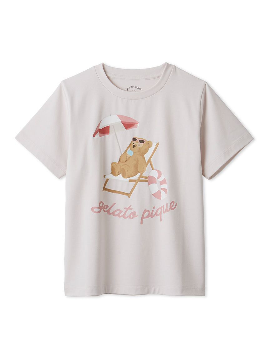 GELATO PIQUE KIDS & BABY「【JUNIOR】【接触冷感】サマーベアワンポイントTシャツ」|ルームウェア|