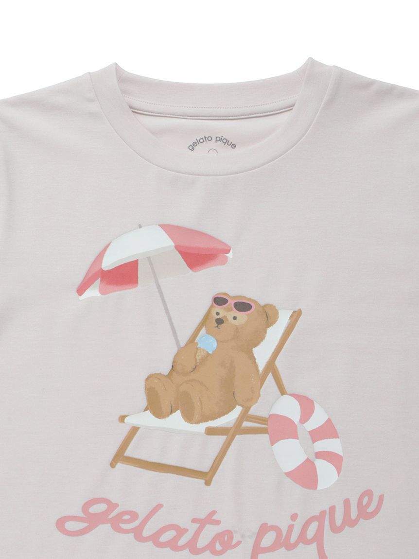 GELATO PIQUE KIDS & BABY「【JUNIOR】【接触冷感】サマーベアワンポイントTシャツ」|ルームウェア|