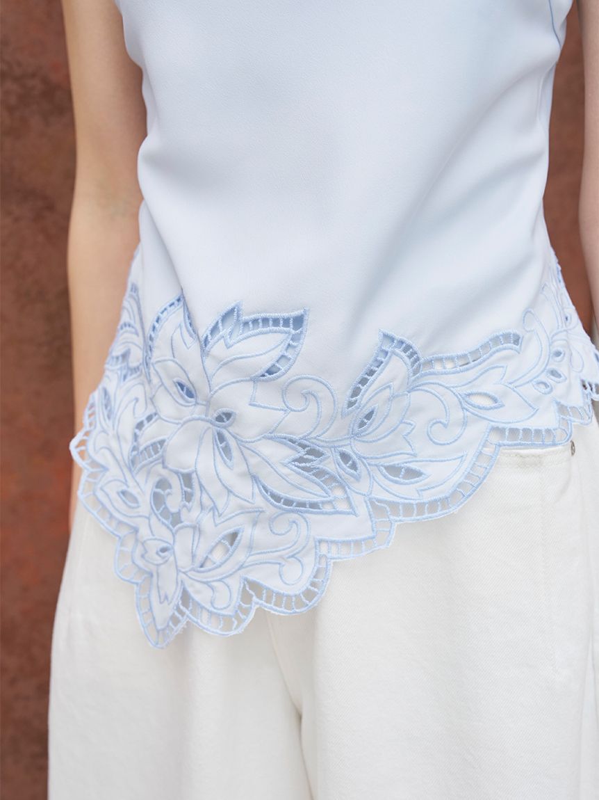 SNIDEL「ヘムエンブロイダリーキャミ」|キャミソール|