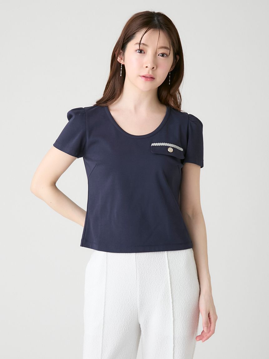 CELFORD「【洗える】フラップポケットカットソー」|Tシャツ・カットソー|NVY