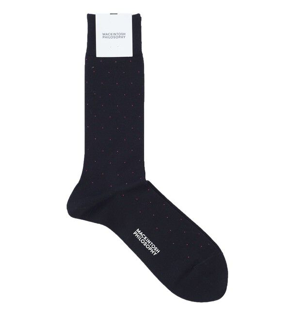 MACKINTOSH PHILOSOPHY「ピンドット ビジネスソックス」|ソックス|ネイビー