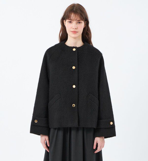 MACKINTOSH PHILOSOPHY「【WELBURY NO COLLAR SHORT(ウェルベリーノーカラーショート)】ウールシャギー製」|その他|