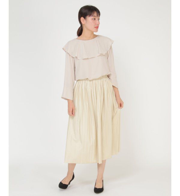 IKKA LOUNGE「ボリューム襟ブラウス」|シャツ・ブラウス|