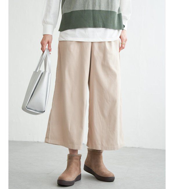 ikka「フェイクスエードワイドパンツ」|その他|