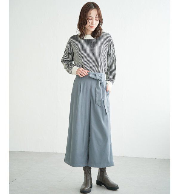 ikka「フェイクスエードワイドパンツ」|その他|