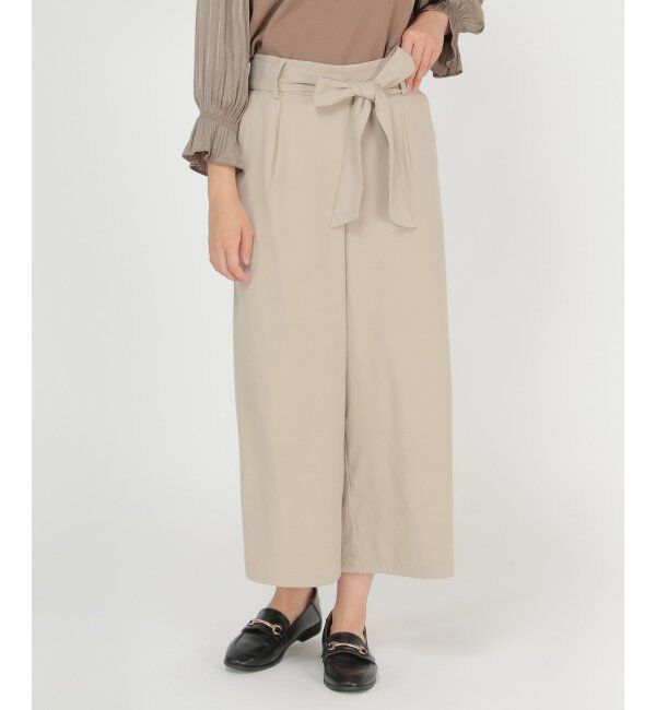 ikka「フェイクスエードワイドパンツ」|その他|