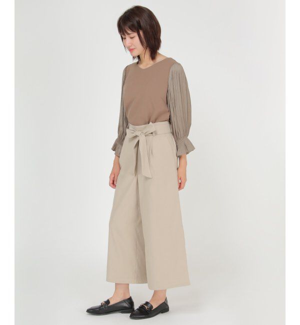 ikka「フェイクスエードワイドパンツ」|その他|