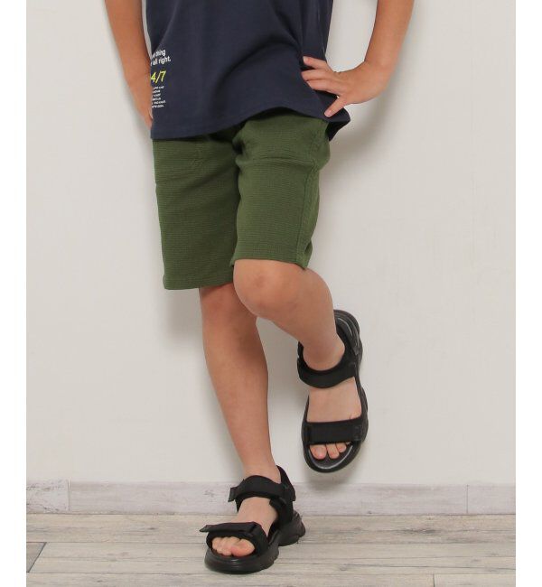 ikka kids「ストレッチパナマハーフパンツ（120~160cm）」|その他|Dkグリーン