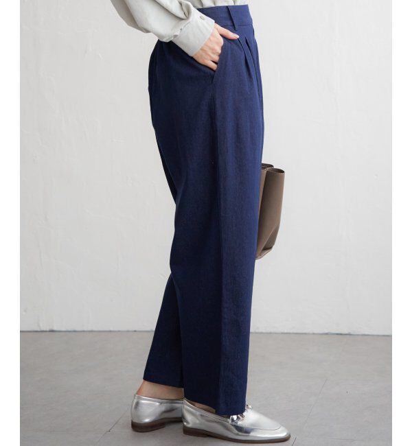 ikka「フロントタックワイドパンツ」|その他|