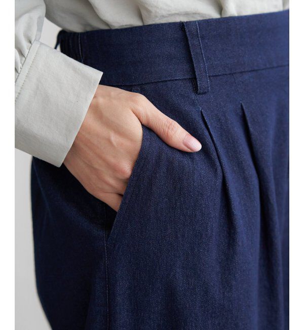 ikka「フロントタックワイドパンツ」|その他|