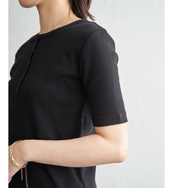 ikka「前後2WAYヘンリーネックプルオーバー」|Tシャツ・カットソー|