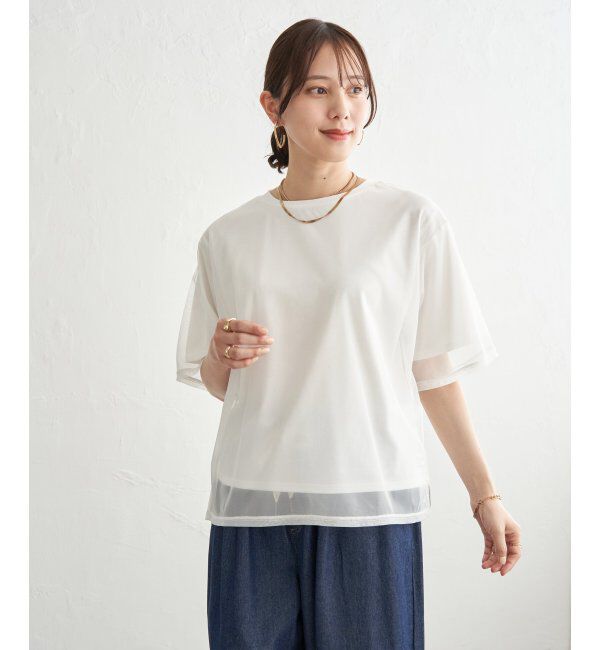 ikka「チュールレイヤードプルオーバー」|その他|オフホワイト