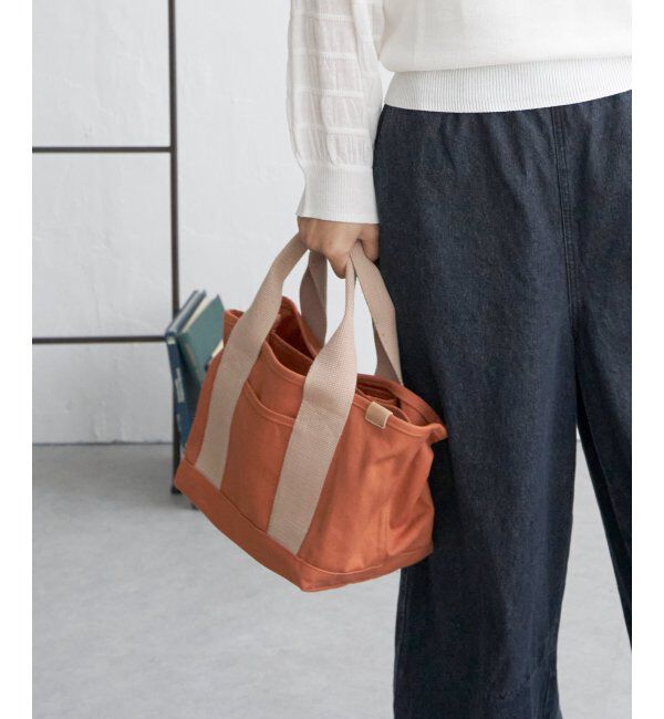 Lbc with Life「キャンバス仕切りミニトートバッグ」|その他|ダークオレンジ