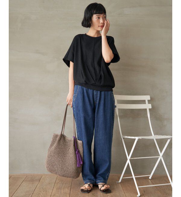 Lbc with Life「楊柳ドルマン裾タックプルオーバー」|その他|