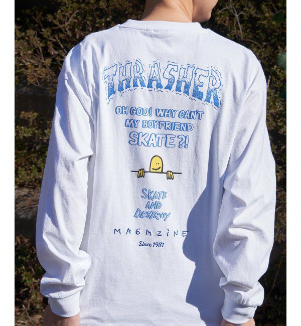 VENCE share style「THRASHER スラッシャー マークゴンザレスロゴロンＴ」|Tシャツ・カットソー|ホワイト