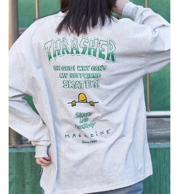 VENCE share style「THRASHER スラッシャー マークゴンザレスロゴロンＴ」|Tシャツ・カットソー|グレー