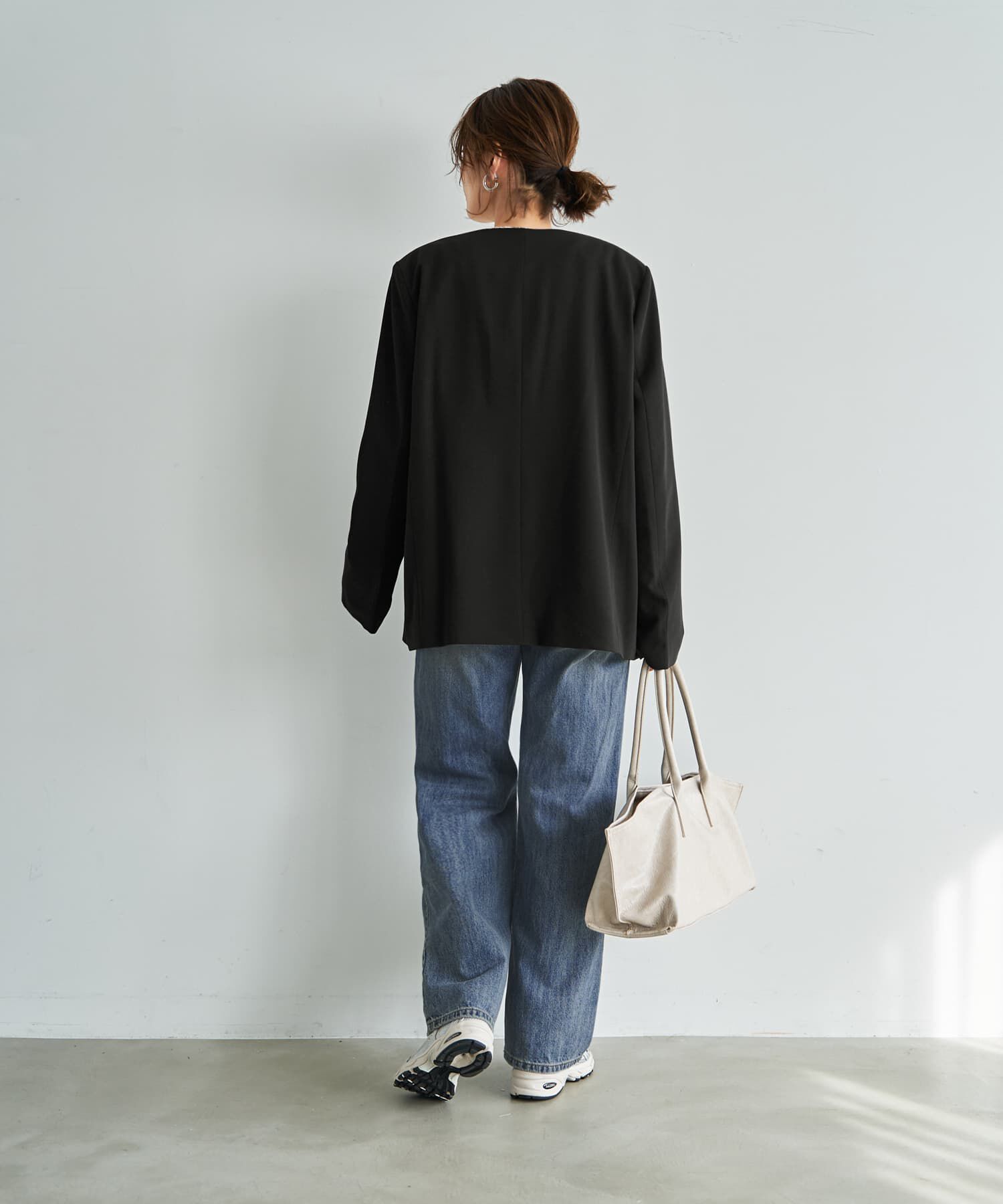 STYLE DELI「【LUXE】ラウンドネックノーカラージャケット」|ノーカラージャケット|