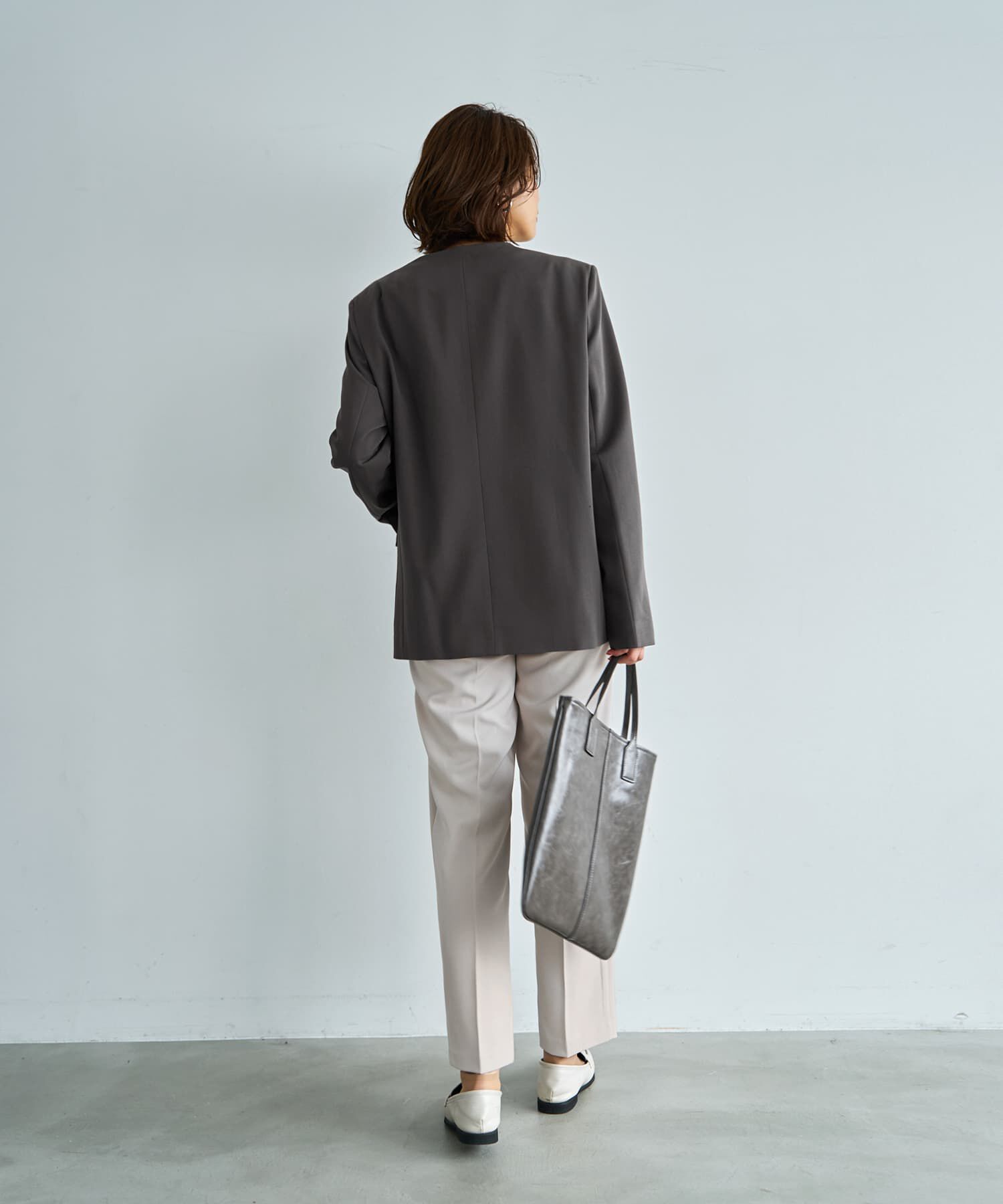 STYLE DELI「【LUXE】ラウンドネックノーカラージャケット」|ノーカラージャケット|