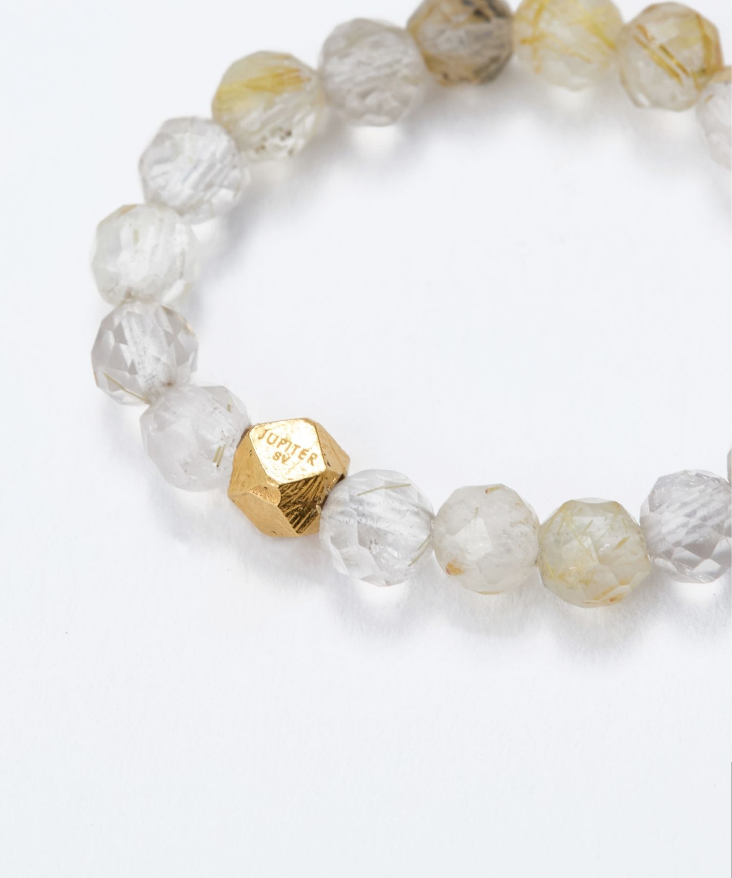 JUPITER「【SV】天然石ビーズリング/金属アレルギー対応　ルチルクォーツ」|リング|