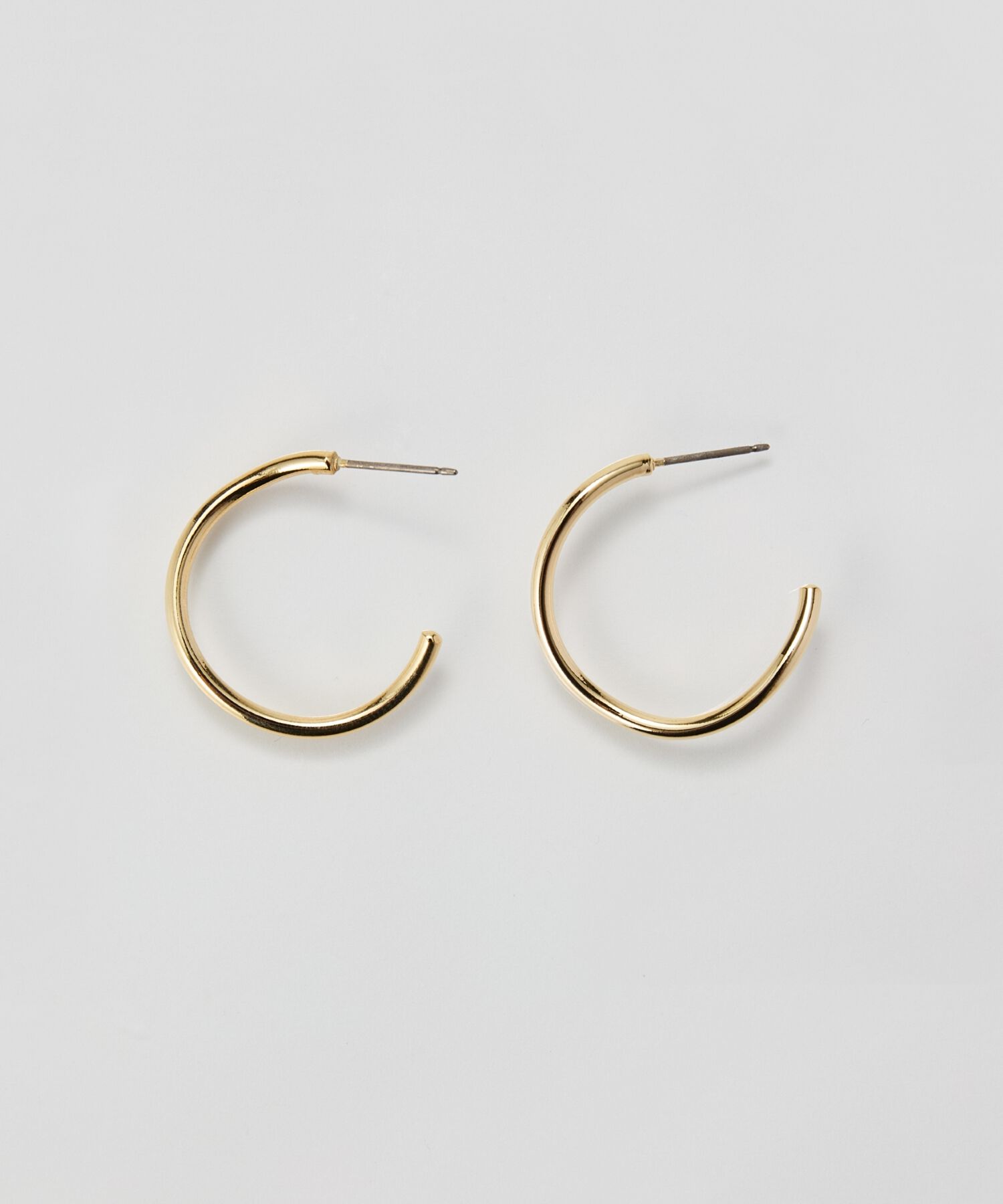 Phoebe「【金属アレルギー対応】2wayウェーブラインフープピアス　ゴールド/ニッケルフリー」|ピアス|