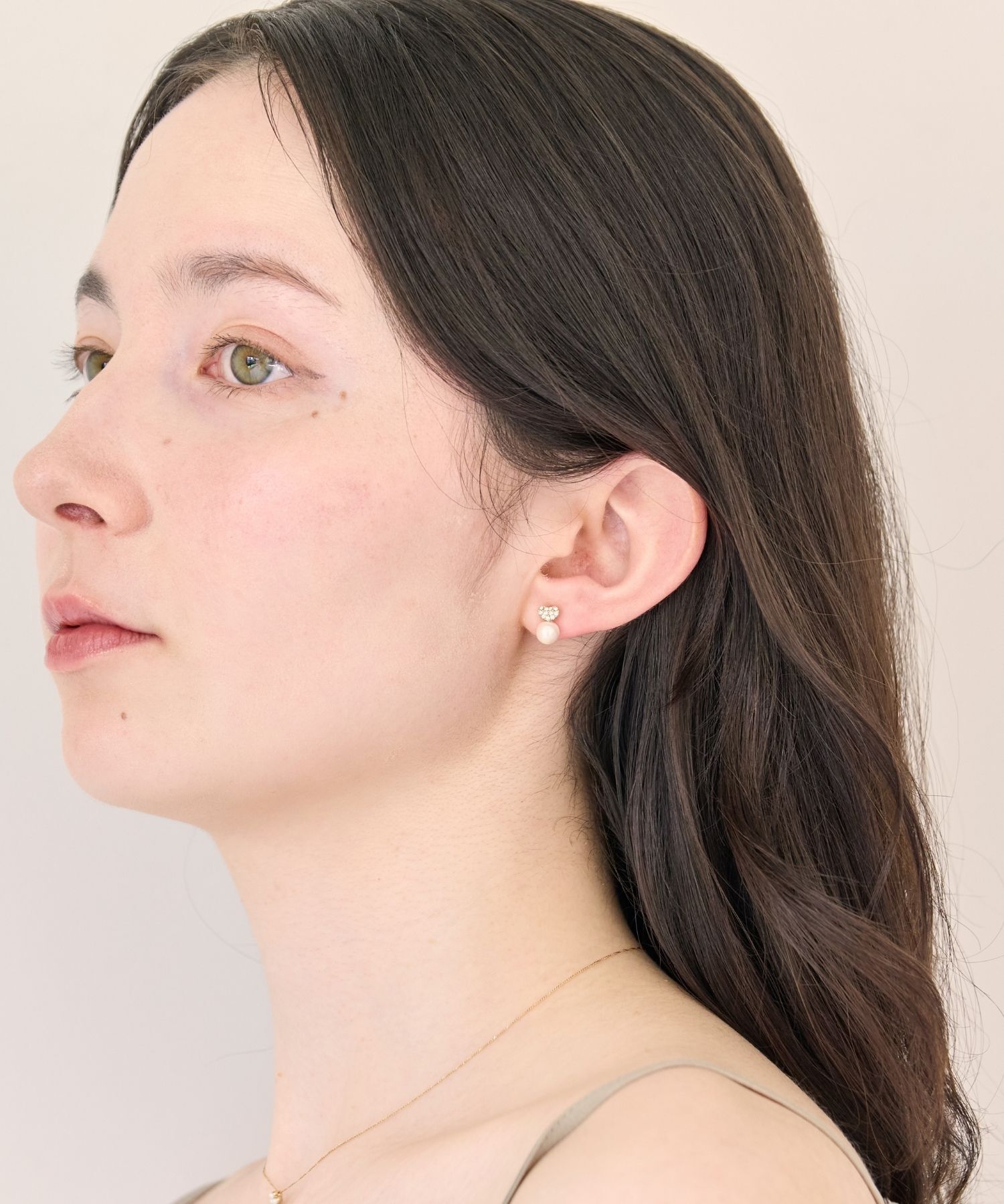 Phoebe「【金属アレルギー対応】タイニーラブパールセラミックポストピアス　ぷっくりハート」|ピアス|