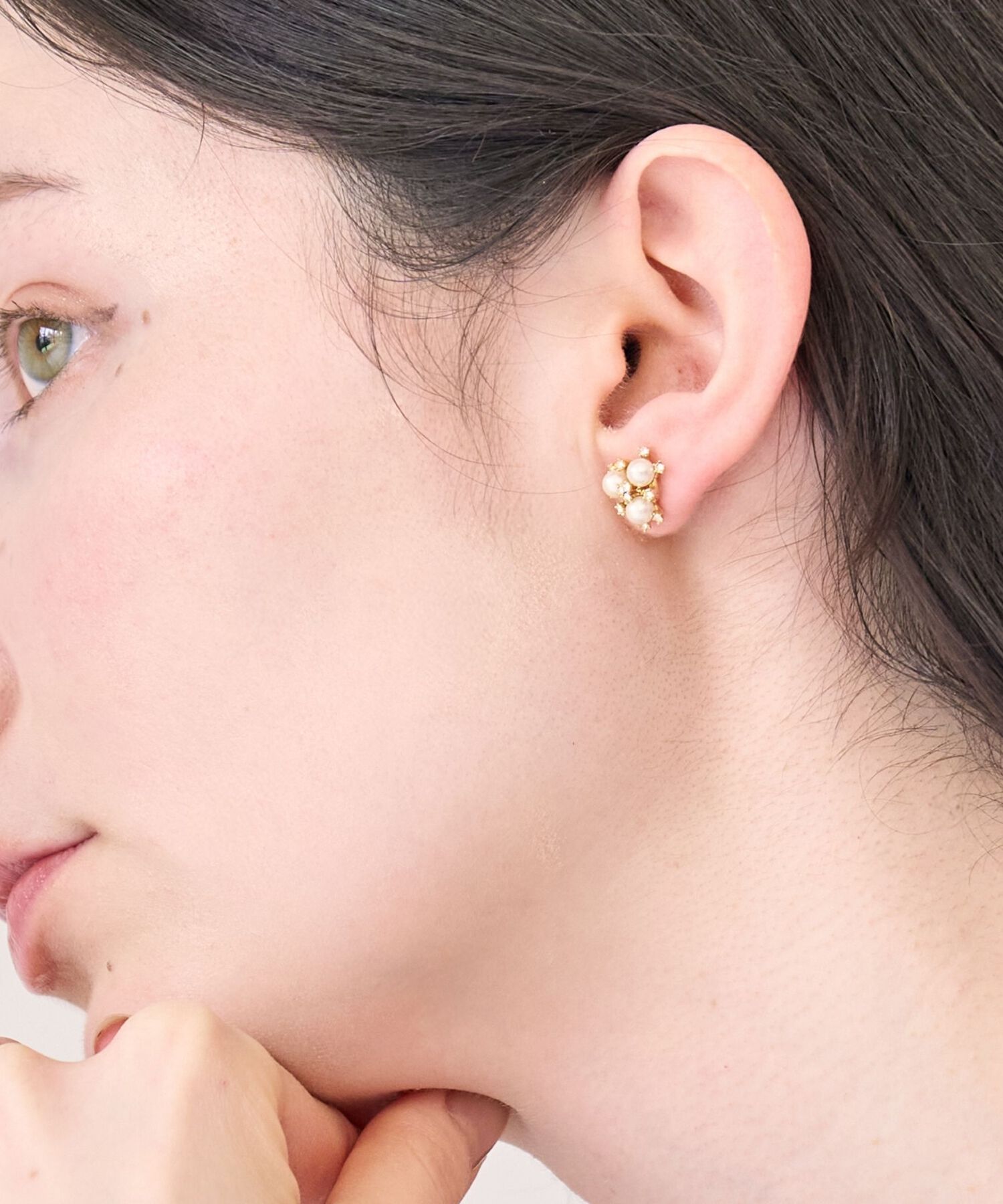 Phoebe「【金属アレルギー対応】パールブーケセラミックポストピアス　小粒パール」|ピアス|