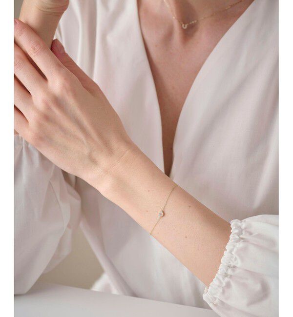 ete「K10YG ダイヤモンド ホースシュー ブレスレット」|ブレスレット・バングル|