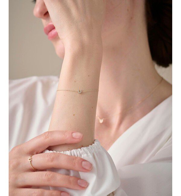 ete「K10YG ダイヤモンド ホースシュー ブレスレット」|ブレスレット・バングル|