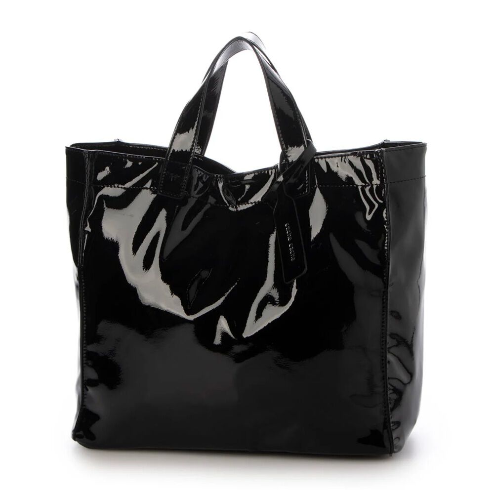 cache cache「cachecache カシュカシュ トートバッグ エナメル 通販 トートバック トート」|ショルダー・メッセンジャー|ブラック1