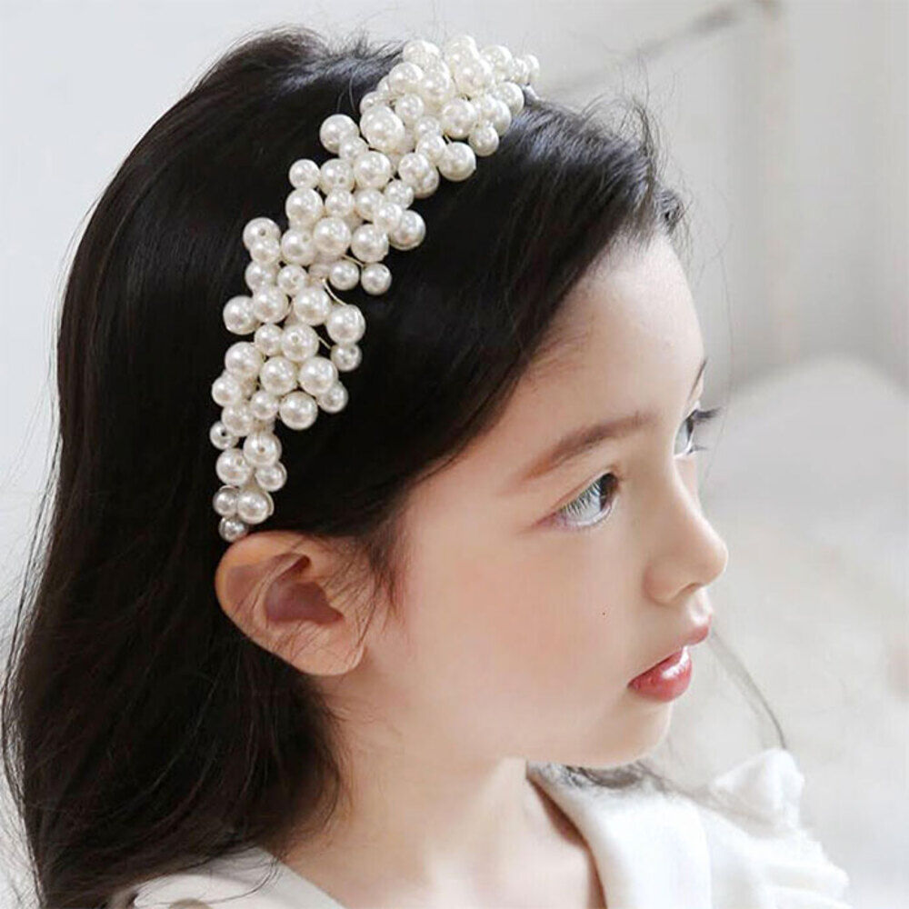 BACKYARD FAMILY「Rora カチューシャ キッズ 通販 エルシエ ヘッドドレス 髪飾り ヘアバンド パール 大きい」|その他|ホワイト1