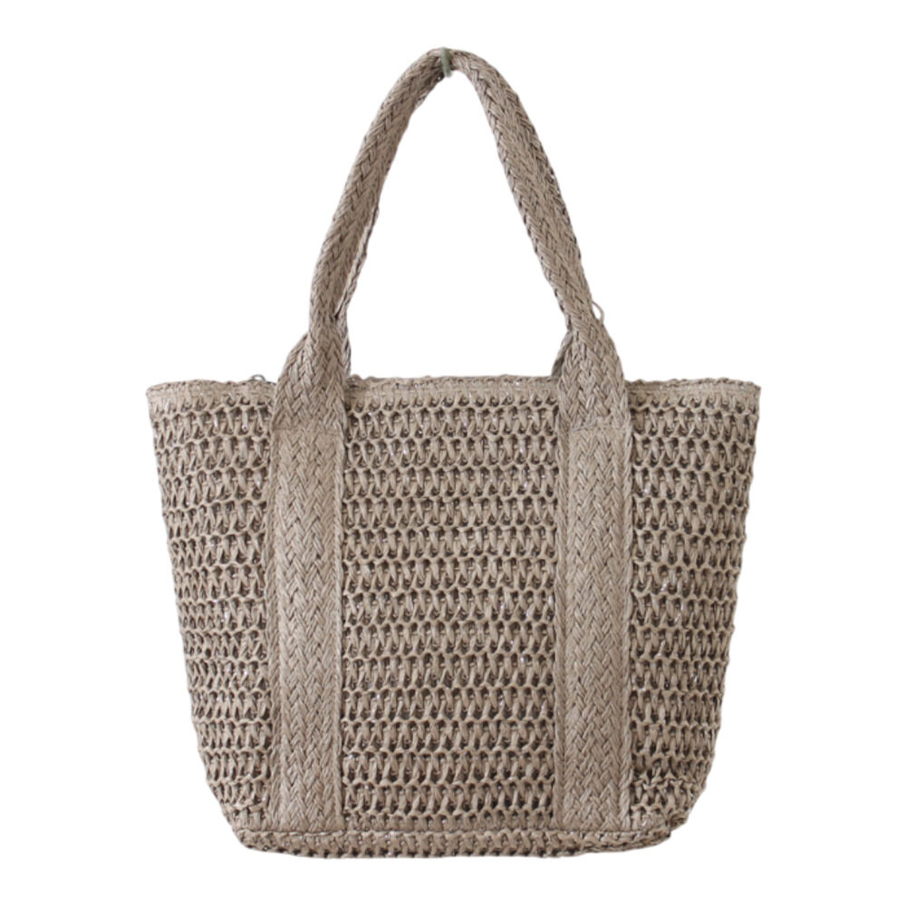 BACKYARD FAMILY「トートバッグ レディース 夏 通販 ペーパーバッグ 編みバッグ サマーバッグ トートバック」|トートバッグ|グレー2