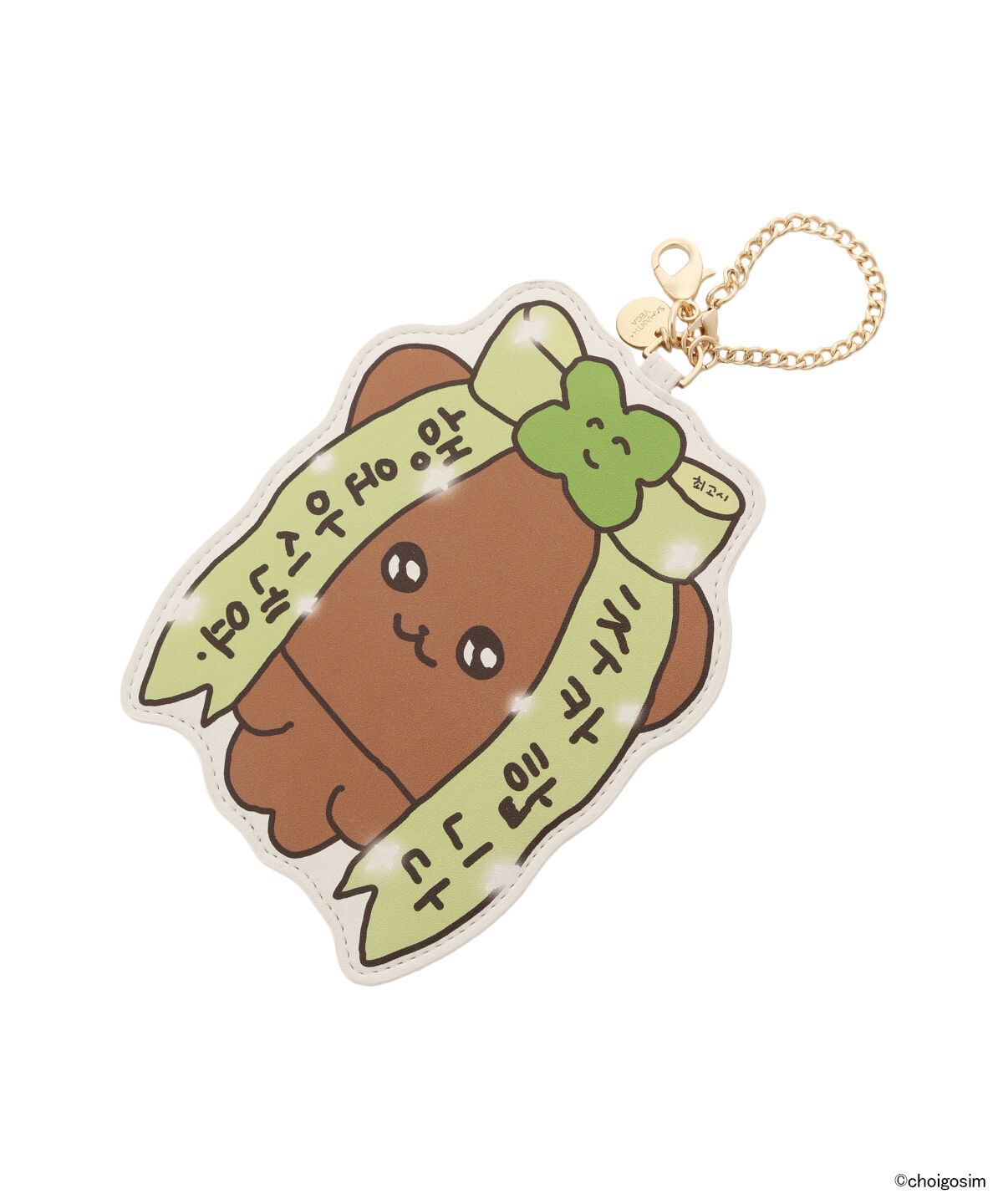 Samantha Vega「チェゴシム&times;SAMANTHAVEGA　「くまゴシム」パスケース」|定期入れ|ブラウン