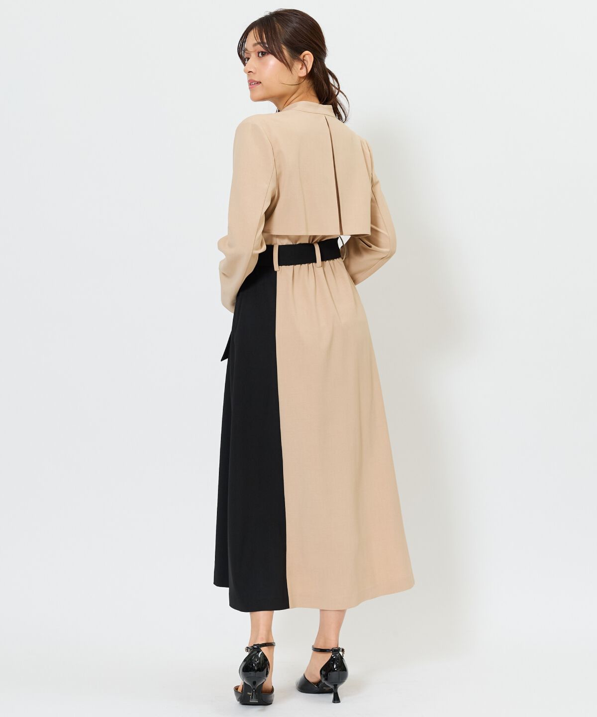 アンドクチュール「バイカラーカシュクールワンピース」|ワンピース|