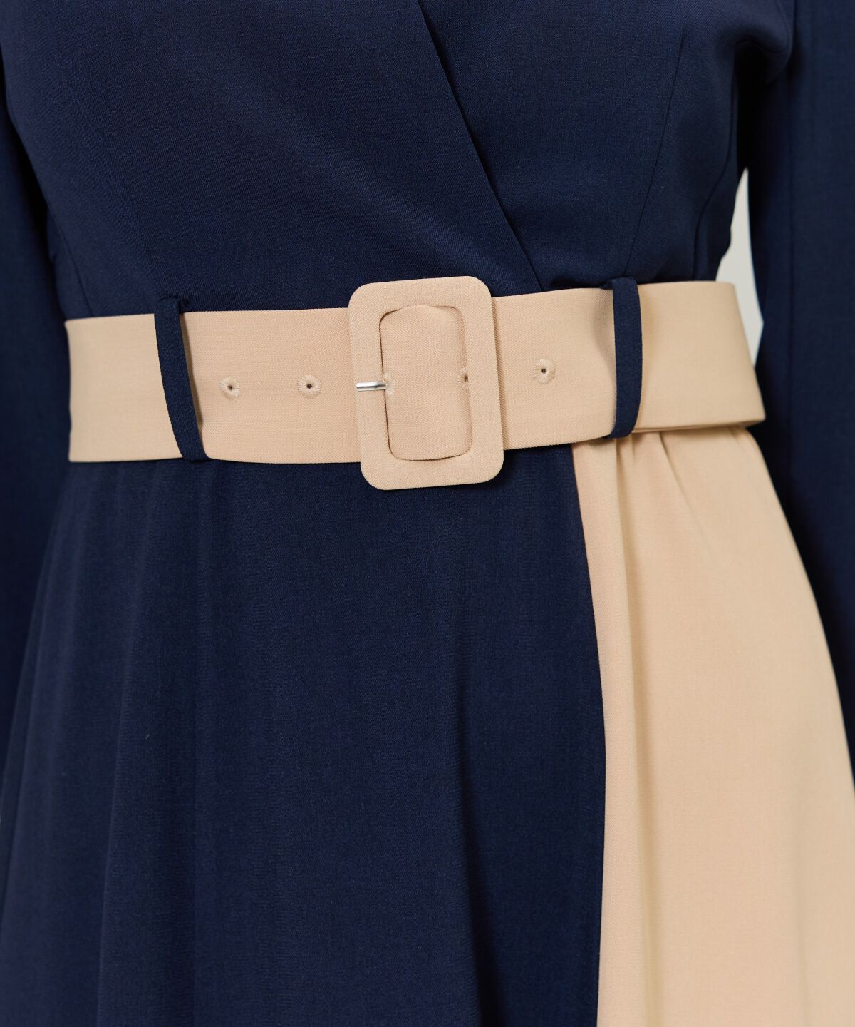 アンドクチュール「バイカラーカシュクールワンピース」|ワンピース|