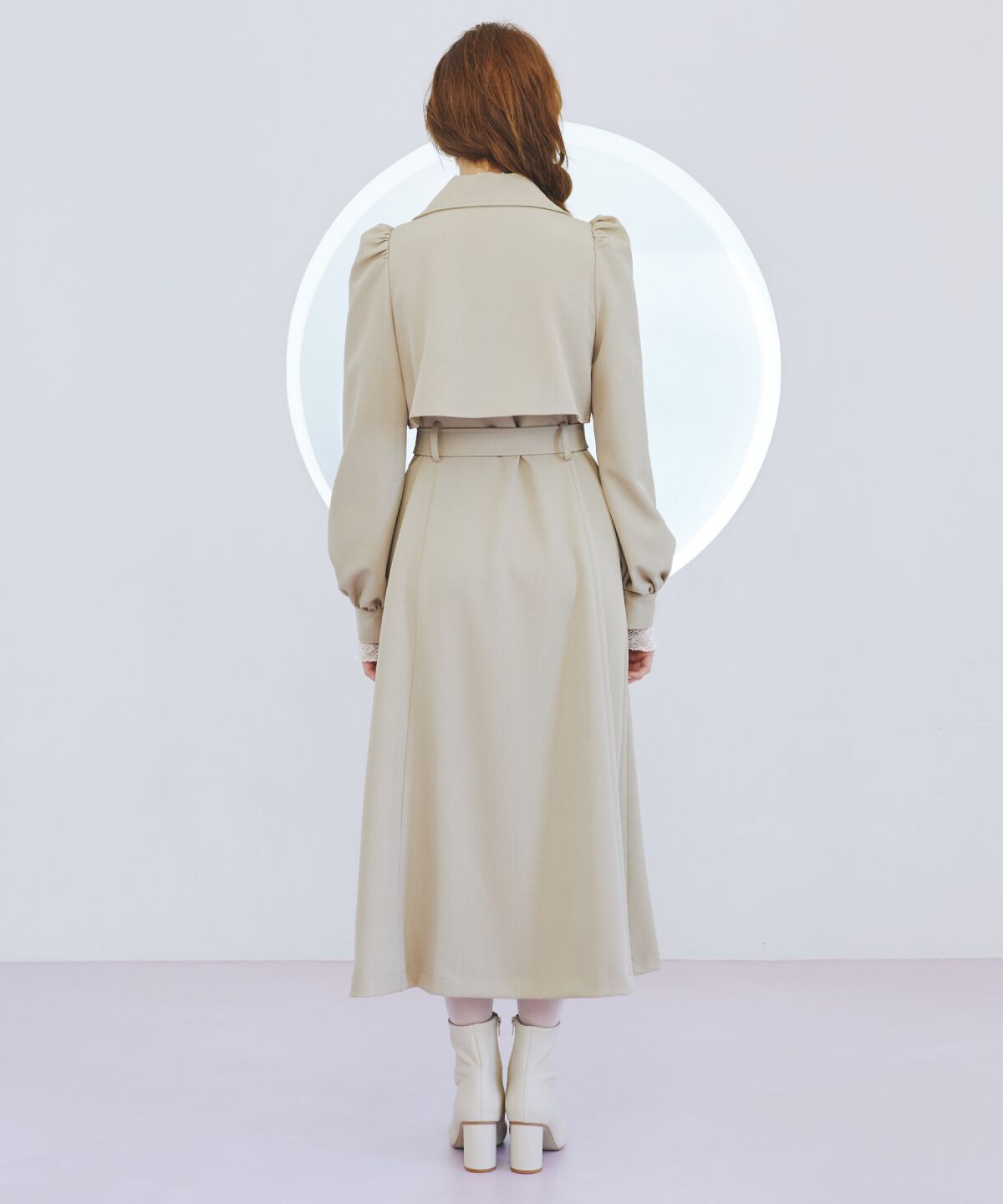 REDYAZEL「パフスリーブロングトレンチコート」|トレンチコート|