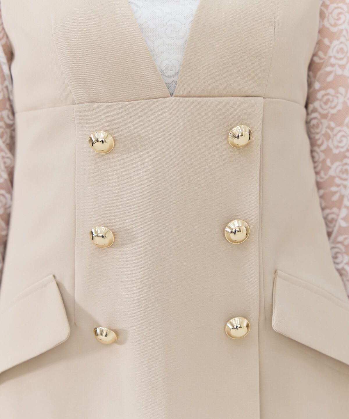 REDYAZEL「ダブルボタンミニジャンパースカート」|ジャンパースカート|