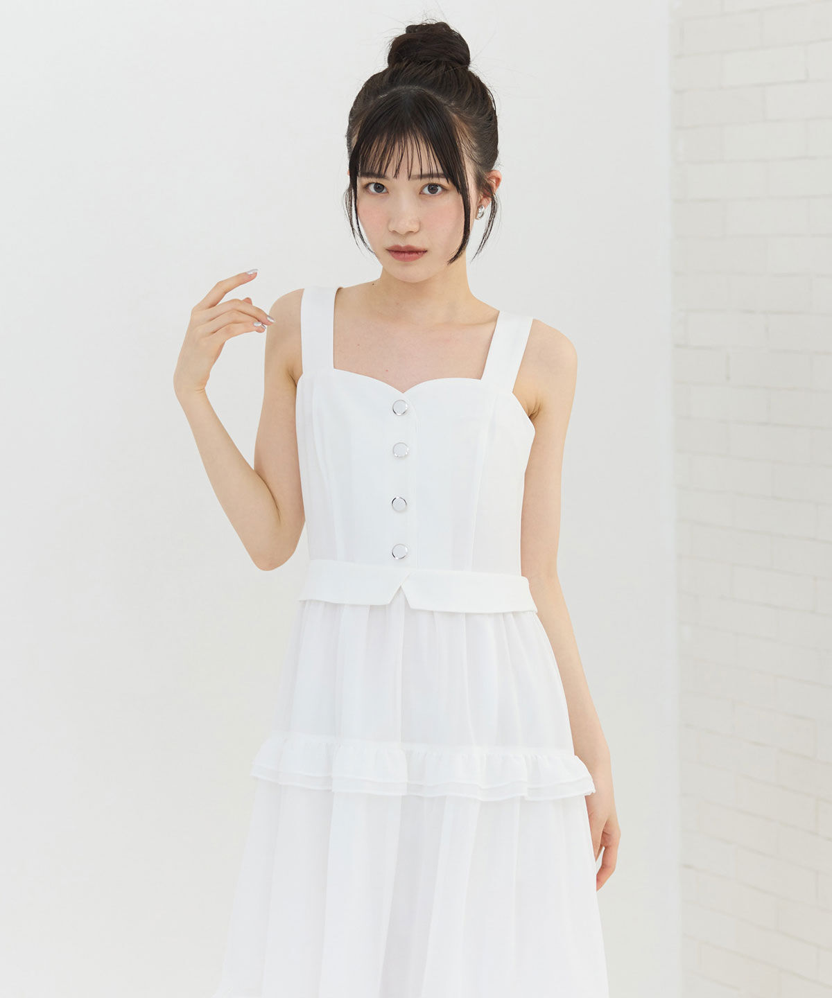 REDYAZEL「ビスチェ&times;メニーフリルティアードワンピース」|ワンピース|