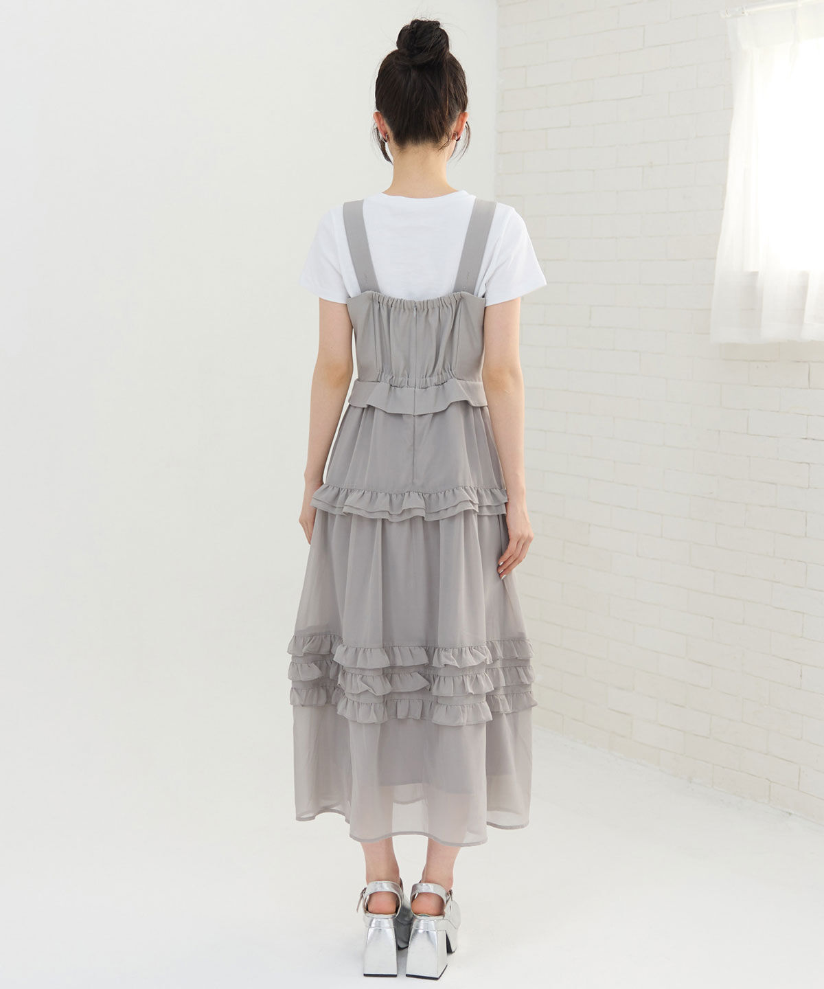 REDYAZEL「ビスチェ&times;メニーフリルティアードワンピース」|ワンピース|