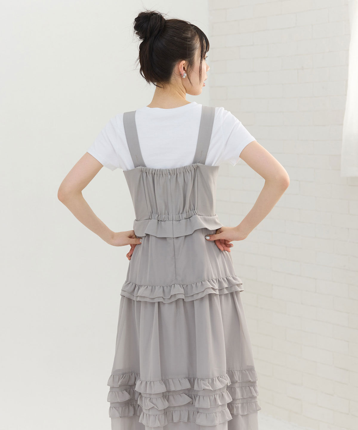 REDYAZEL「ビスチェ&times;メニーフリルティアードワンピース」|ワンピース|