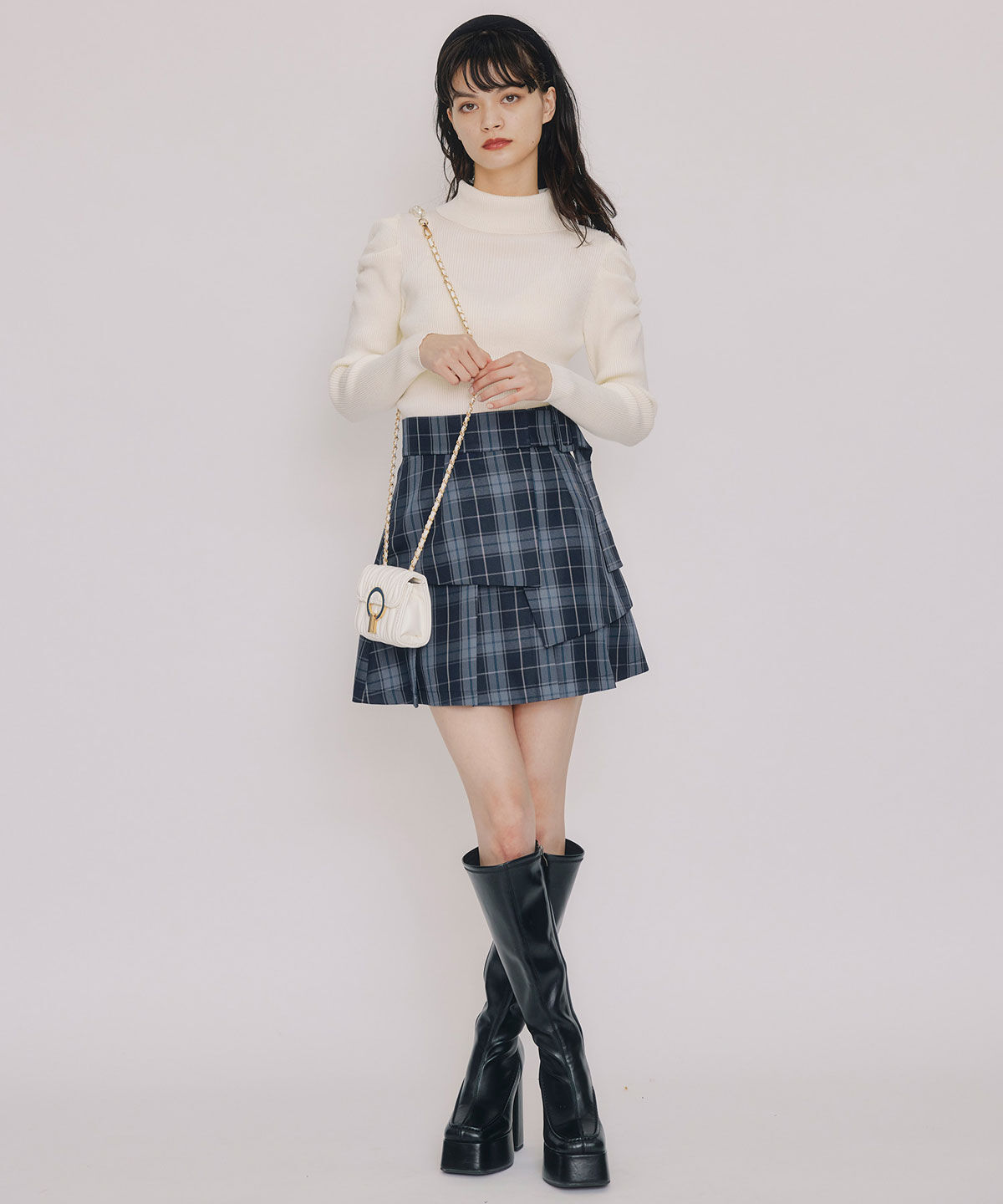 REDYAZEL「ラメタートルニットプルオーバー」|ニット・セーター|