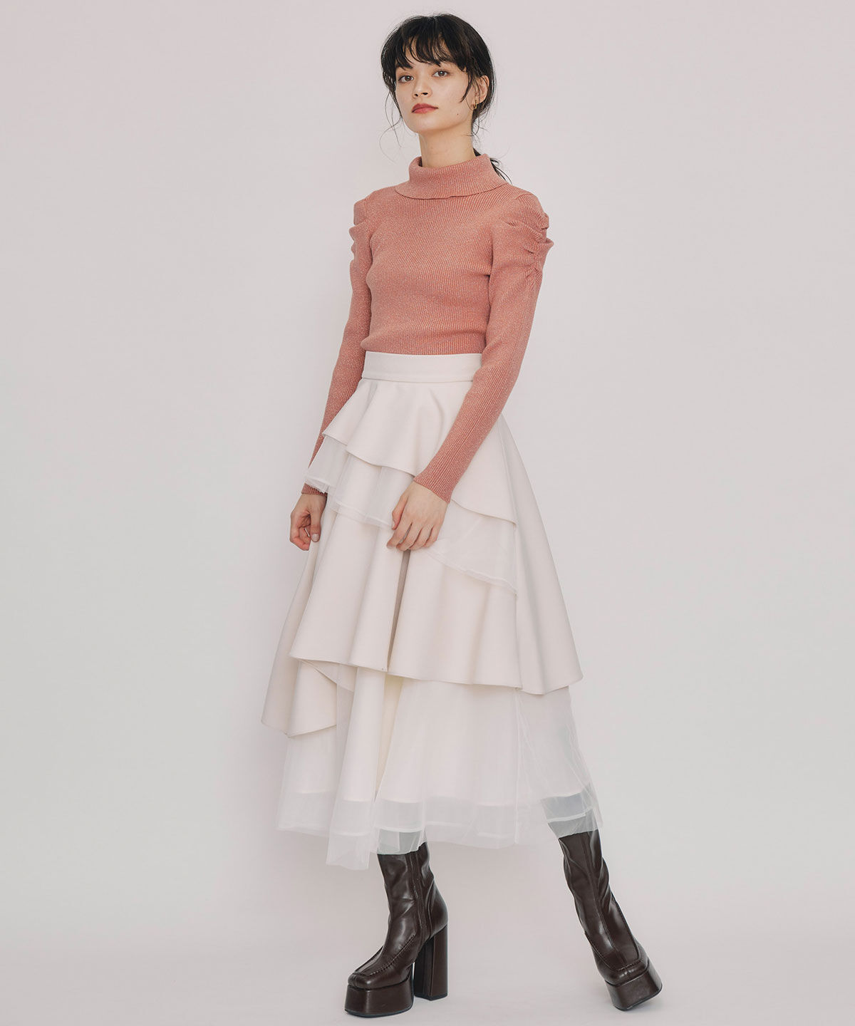 REDYAZEL「ラメタートルニットプルオーバー」|ニット・セーター|