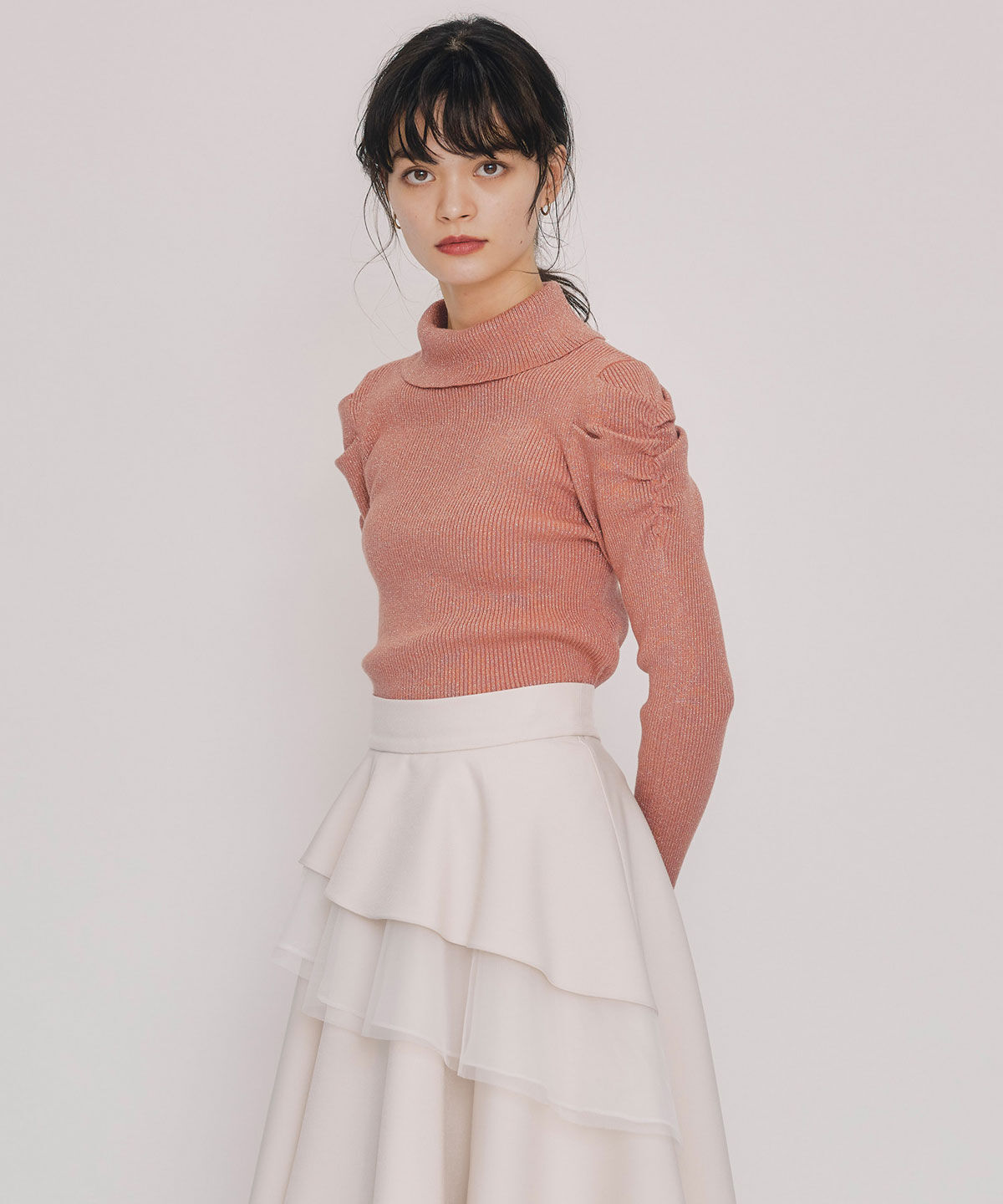 REDYAZEL「ラメタートルニットプルオーバー」|ニット・セーター|