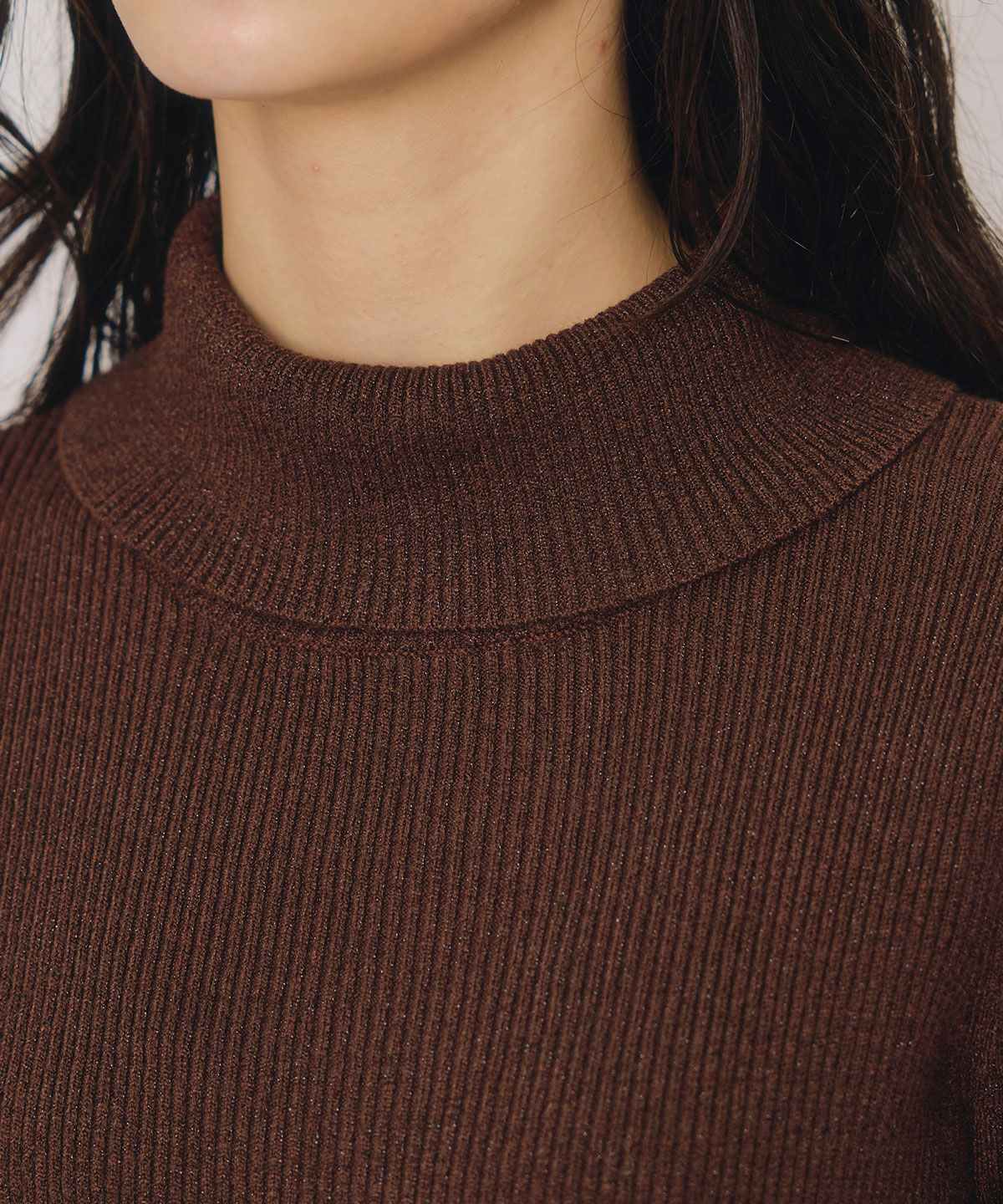 REDYAZEL「ラメタートルニットプルオーバー」|ニット・セーター|