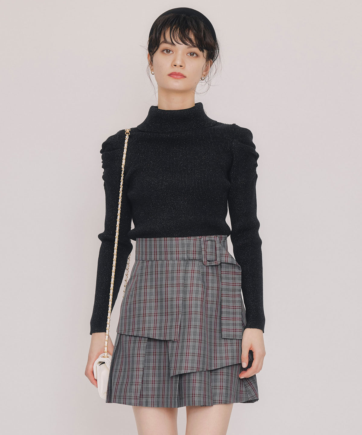 REDYAZEL「ラメタートルニットプルオーバー」|ニット・セーター|