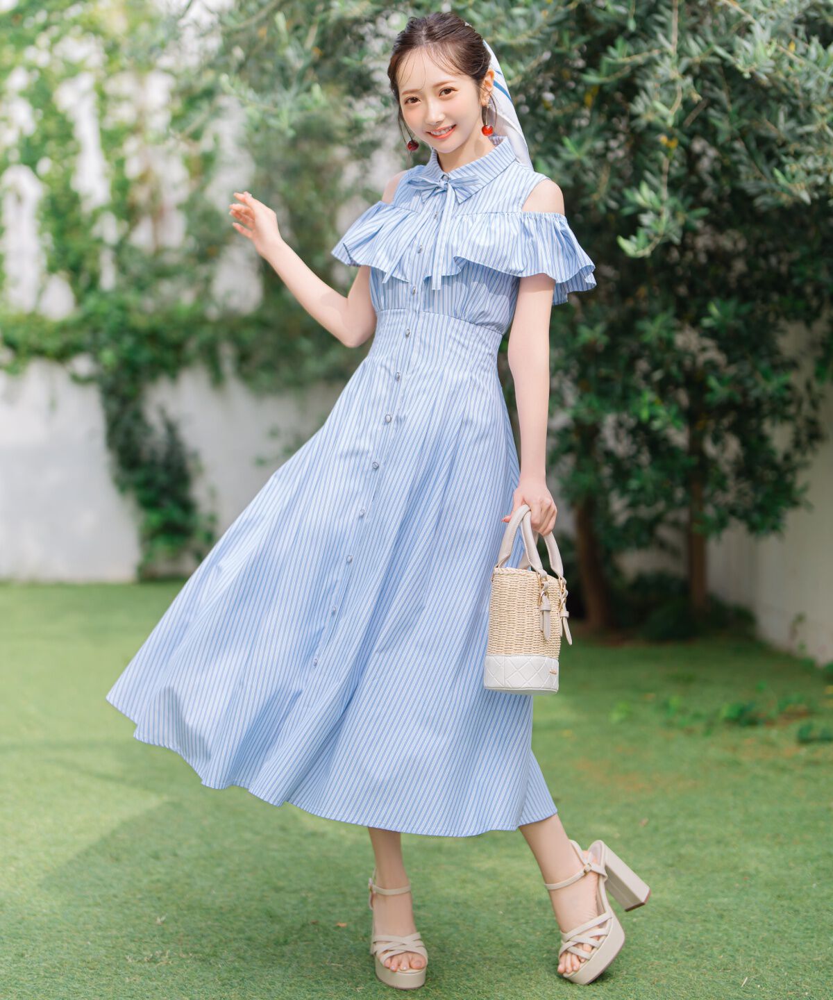 WILLSELECTION「２WAYスリーブストライプシャツワンピース」|ワンピース|Navy/borderｽﾄﾗｲﾌﾟ